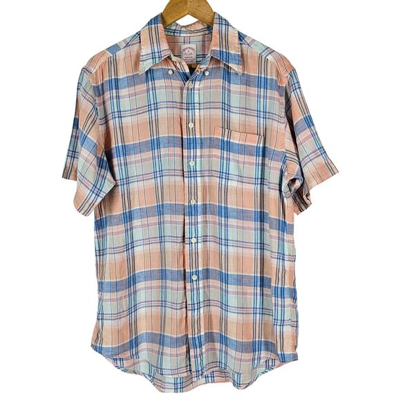 BROOKS BROTHERS MEN'S MADISON THE ORIGINAL POLO SHIRT 100% IRISH LINEN SIZE M - Picture 1 of 13